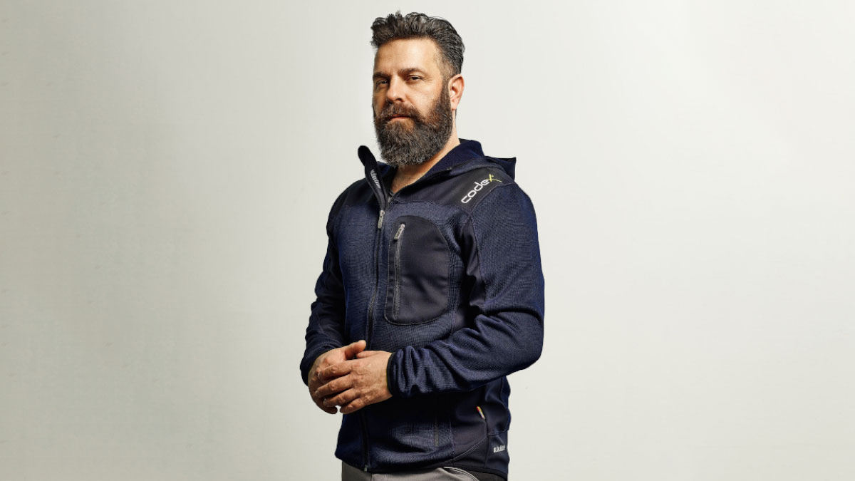 Hybrid-Strickjacke