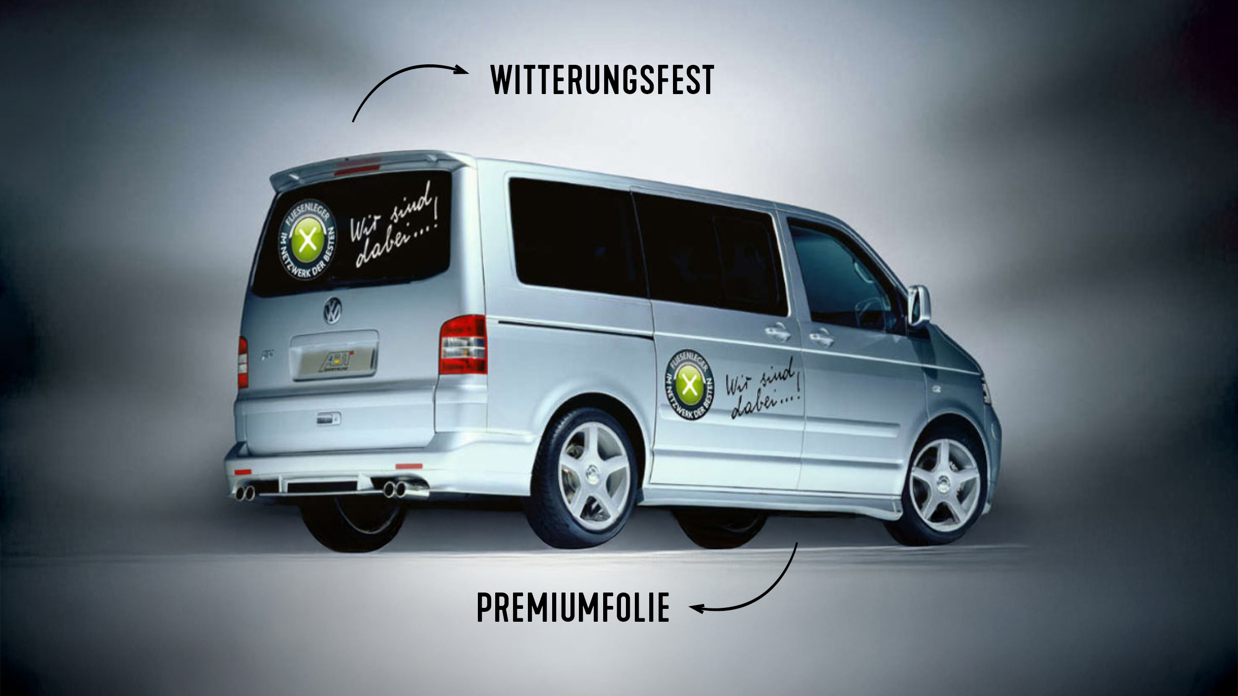 Autoaufkleber weiß groß | 2 Stück